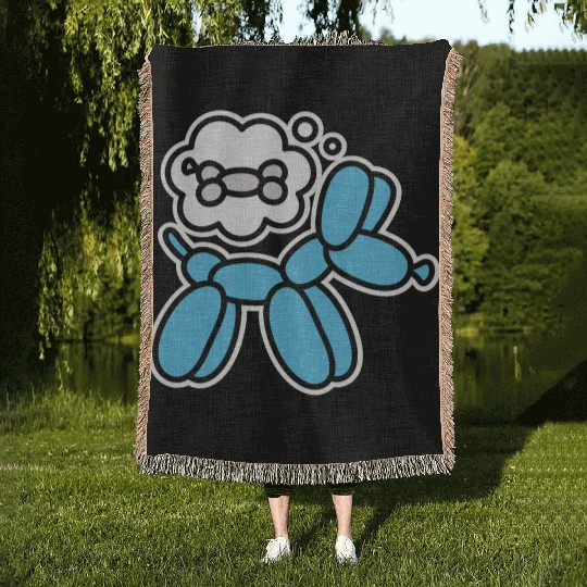 Balloon animal balloon dog balloon artist bone Woven Blankets