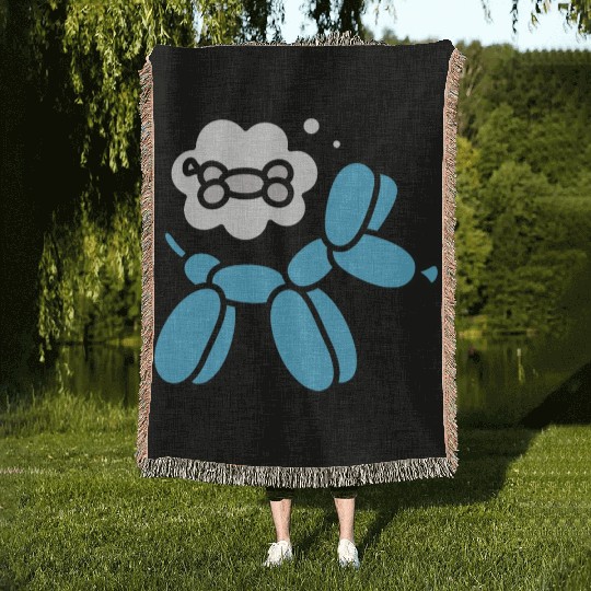 Balloon animal balloon twister balloon dog bone Woven Blankets