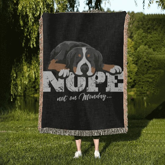 Bernese Mountain Dog Idea Woven Blankets