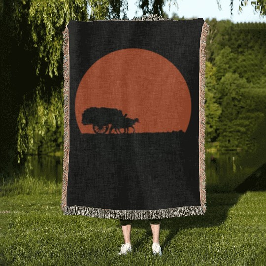 Bangladesh Natural Sunset Silhoutte Woven Blankets