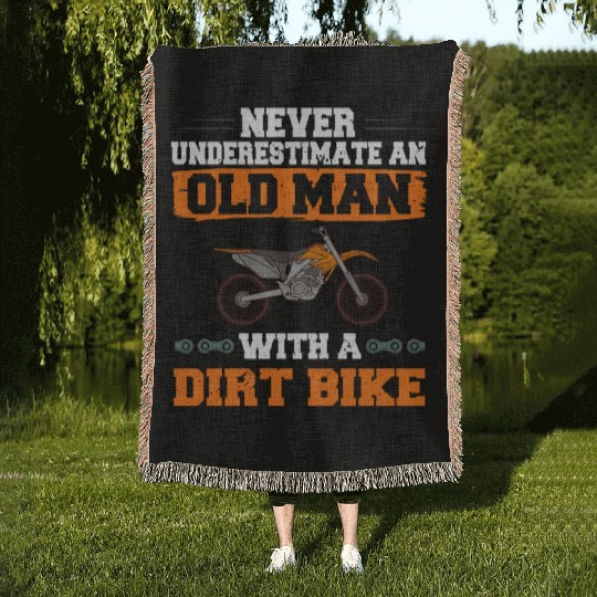 Dirt Bike Electric Motocross Riding MX Rider Woven Blankets