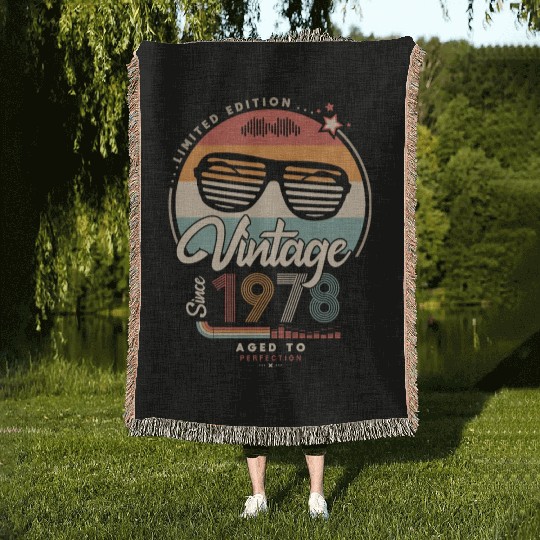 Vintage since 1978 Woven Blankets