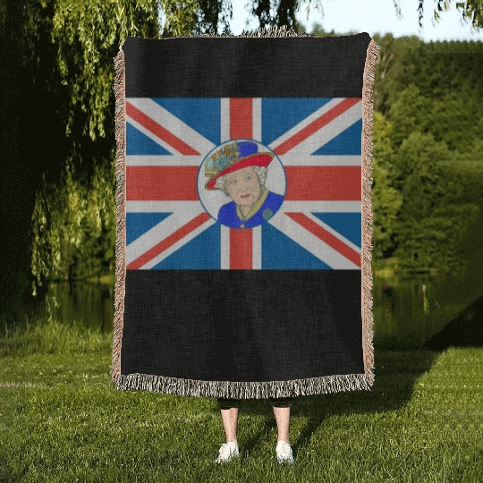 Queen Elizabeth II - rip Queen Elizabeth II - rest Woven Blankets