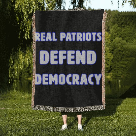 DEMOCRACY 3 Woven Blankets