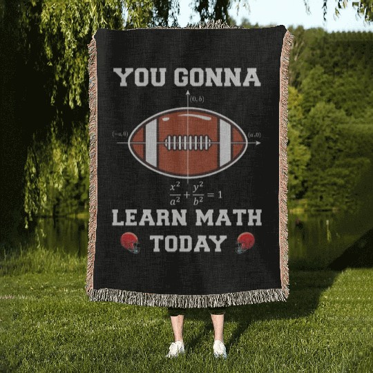 American Football Ball and Math Teacher Woven Blankets