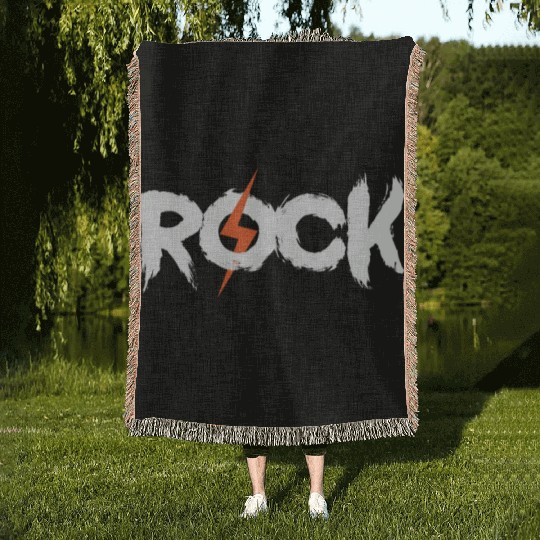 Rock Music Style Genre Guitar Rock Band Woven Blankets