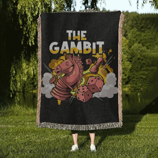 The Gambit Board Game Woven Blankets
