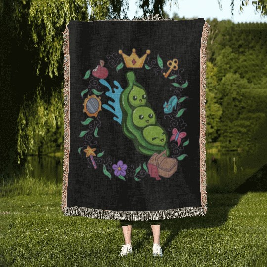 Pea Vegetable Vegan Fairy Fairy Tale Woven Blankets