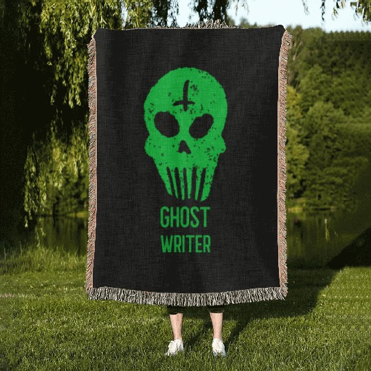 Ghost Writer Halloween Trick or Treat Costume Woven Blankets