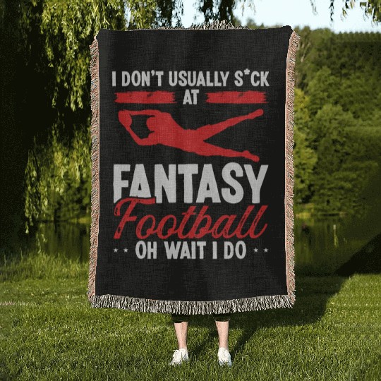 Fantasy Football Player Oh Wait I do Fantasy Team Woven Blankets