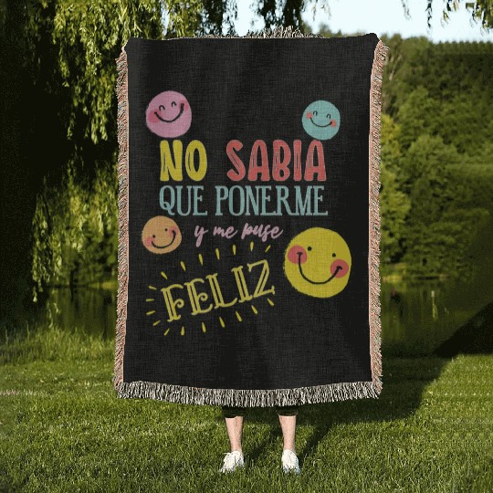 Funny Spanish Teacher Maestra Woven Blankets