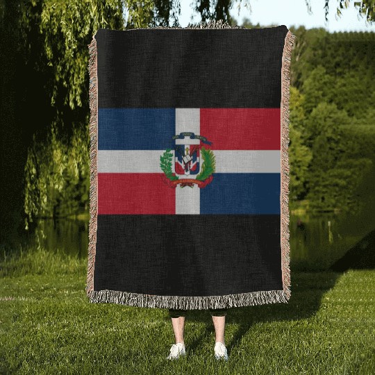 Dominican Republic flag phone case Woven Blankets
