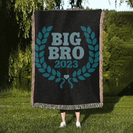 Big Bro 2023 - Big Brother Baby Birth Boy Gift Woven Blankets