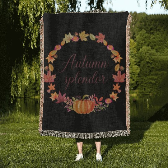 Happy Pumpkin Day Woven Blankets