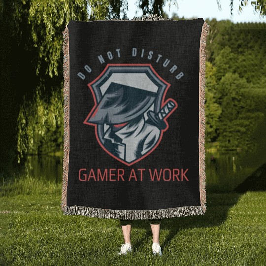 Do Not Disturb Gamer At Work-Gaming Lover Woven Blankets