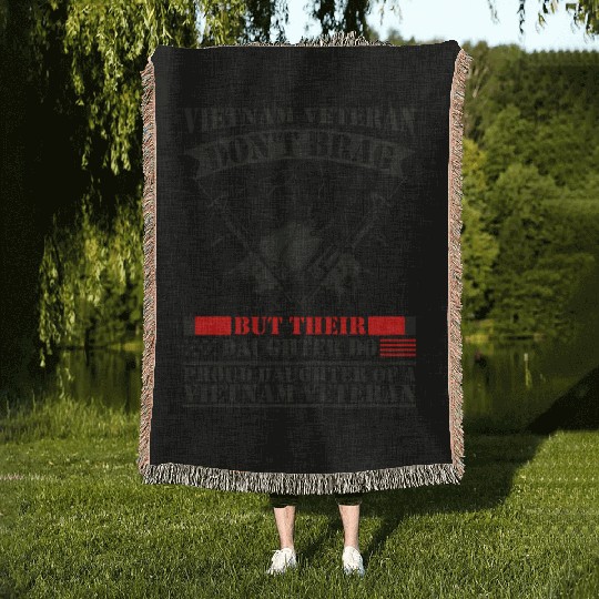 A Vietnam Veteran Dad Woven Blankets