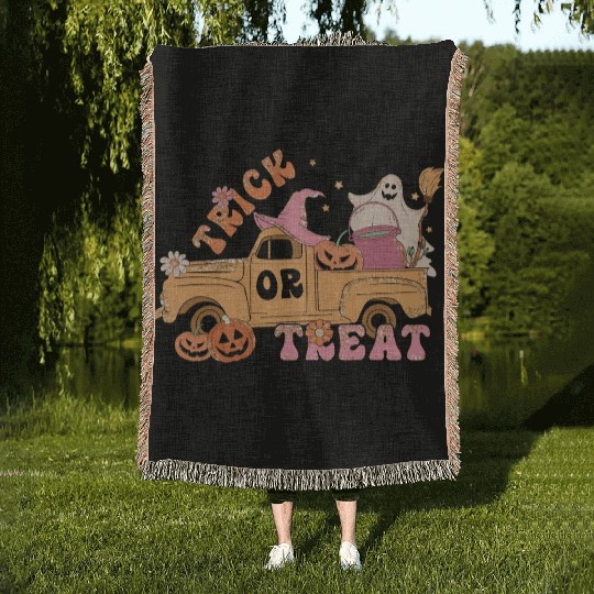 Trick Or Treat Woven Blankets