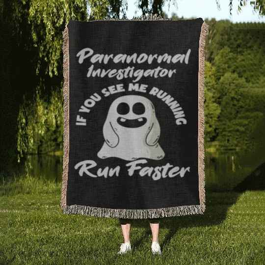 Ghost Hunter Ghost Hunting Ghosts Woven Blankets