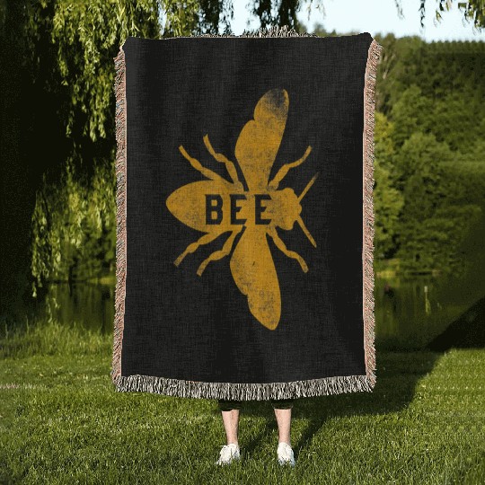 Bee Woven Blankets Save The Bees Woven Blankets Beekeeper Gifts
