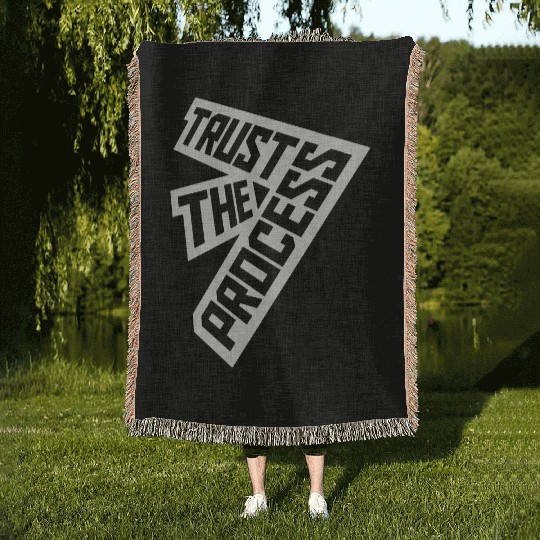trust the process quote Woven Blankets