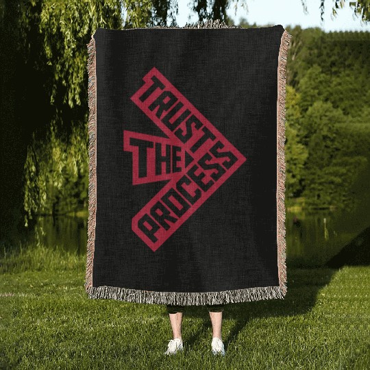 trust the process quote Woven Blankets