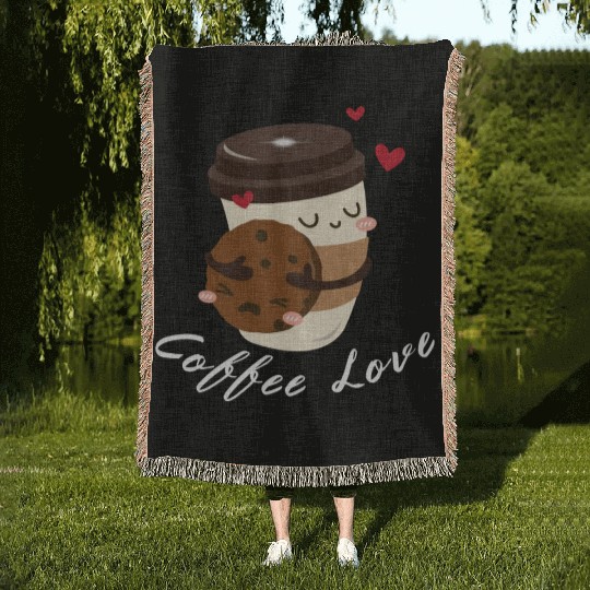 Coffee love cappuccino caffeine Woven Blankets