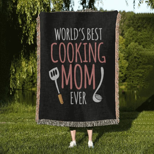 World's Best Cooking Mom Mommy Cook Mother Woven Blankets