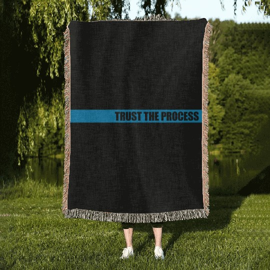 trust the process quote Woven Blankets