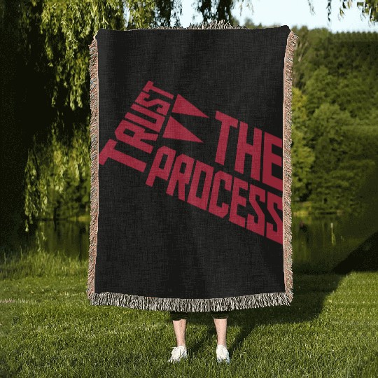 trust the process quote Woven Blankets