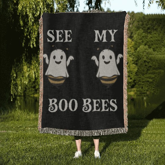 See My Boo Bees Woven Blankets