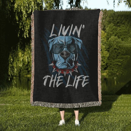 Dog Breed Livin' The Life Labrador Retriever Woven Blankets