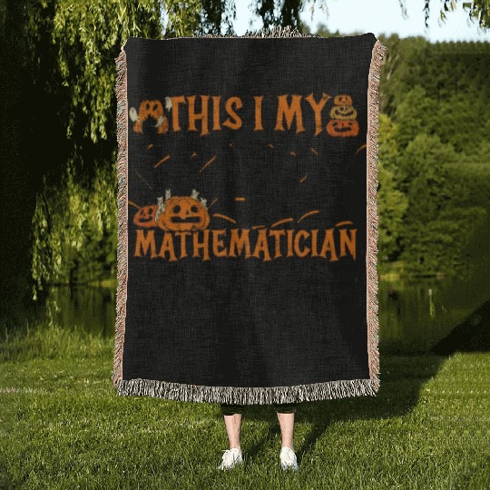 This is my scary mathematician costume - math Woven Blankets