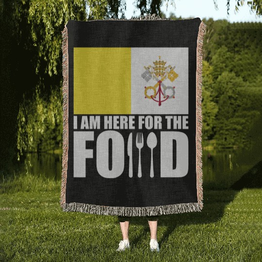 Vatican City flag souvenir food travel Woven Blankets