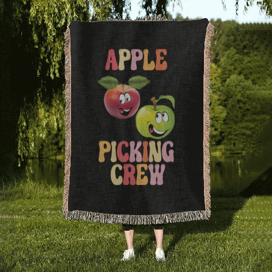 Apple Picking Crew Apple Picking Outfit Apple Woven Blankets