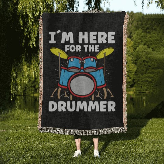 Drummer Drums Music Drum Set Drumming Woven Blankets