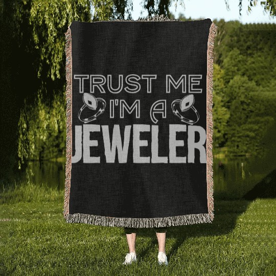 Jewellery Joke Jeweler Jewelry Diamond Gemstone Woven Blankets