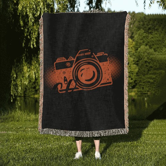 Photography Photographer Camera Woven Blankets
