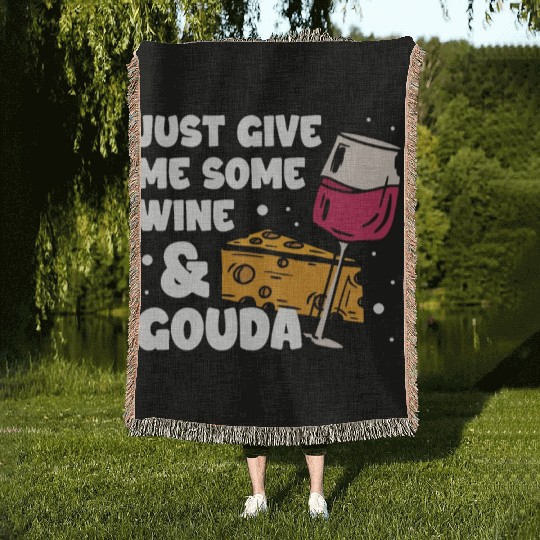 Gouda Cheese Slices charcuterie cheese board Woven Blankets
