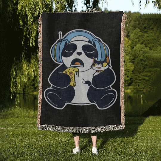 snack, slice, crust, cheese, song, pet, animals Woven Blankets