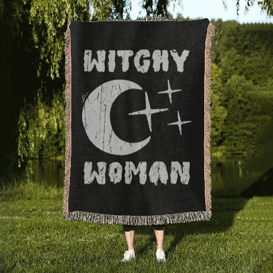 Witchy Woman - witchy Woven Blankets