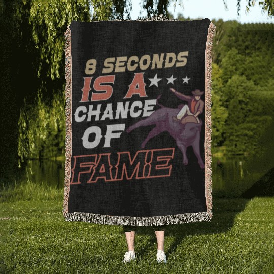 Rodeo Bull Riding Livestock Show Farmer Cattle Woven Blankets