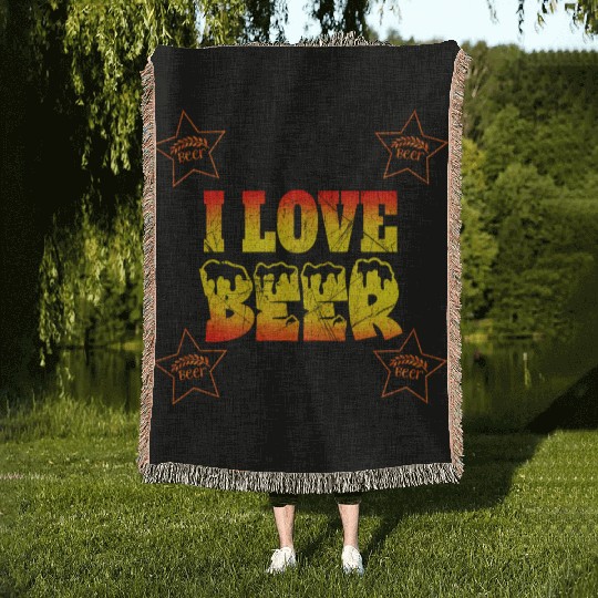 I love beer national beer lovers day Woven Blankets