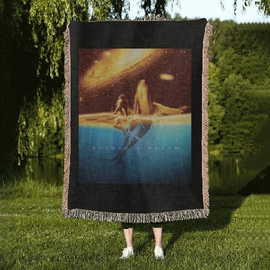 Space astronaut science planets astronomy design Woven Blankets