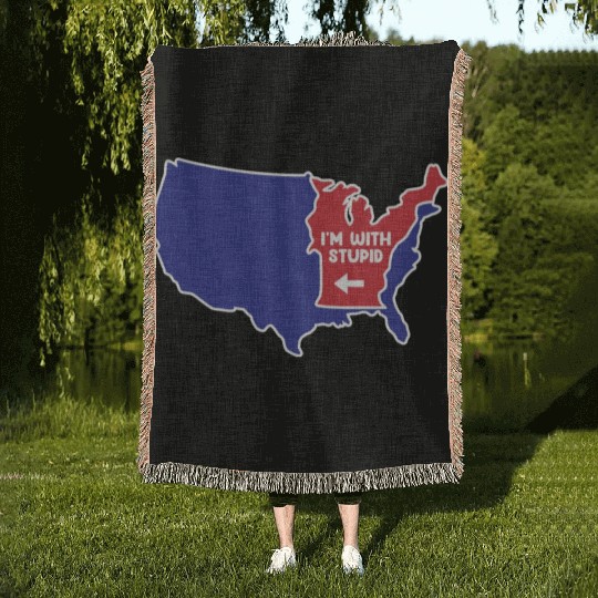Vermont State US Design for patriotic Vermonters Woven Blankets