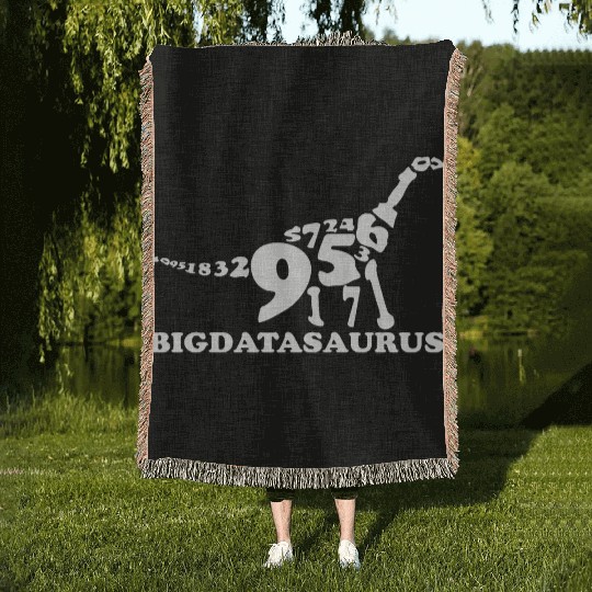 Big Data Dinosaur - Machine Learning Data Analyst Woven Blankets