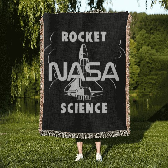 NASA Rocket Science RocketShip Woven Blankets