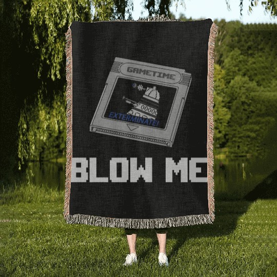 BLOW ME Woven Blankets