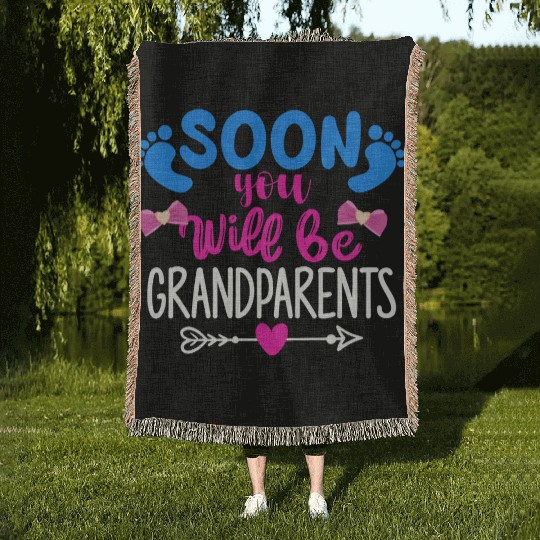 We Will Become Grandparents, Be Grandparents Woven Blankets