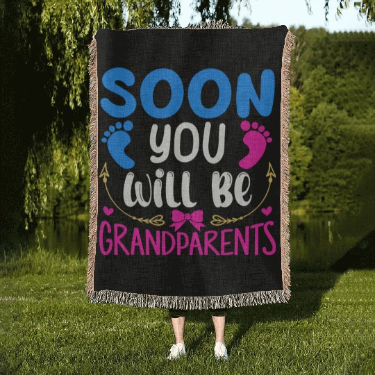 We Will Become Grandparents, Be Grandparents Woven Blankets