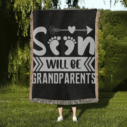 We Will Soon Become Grandparents, Be Grandparents Woven Blankets